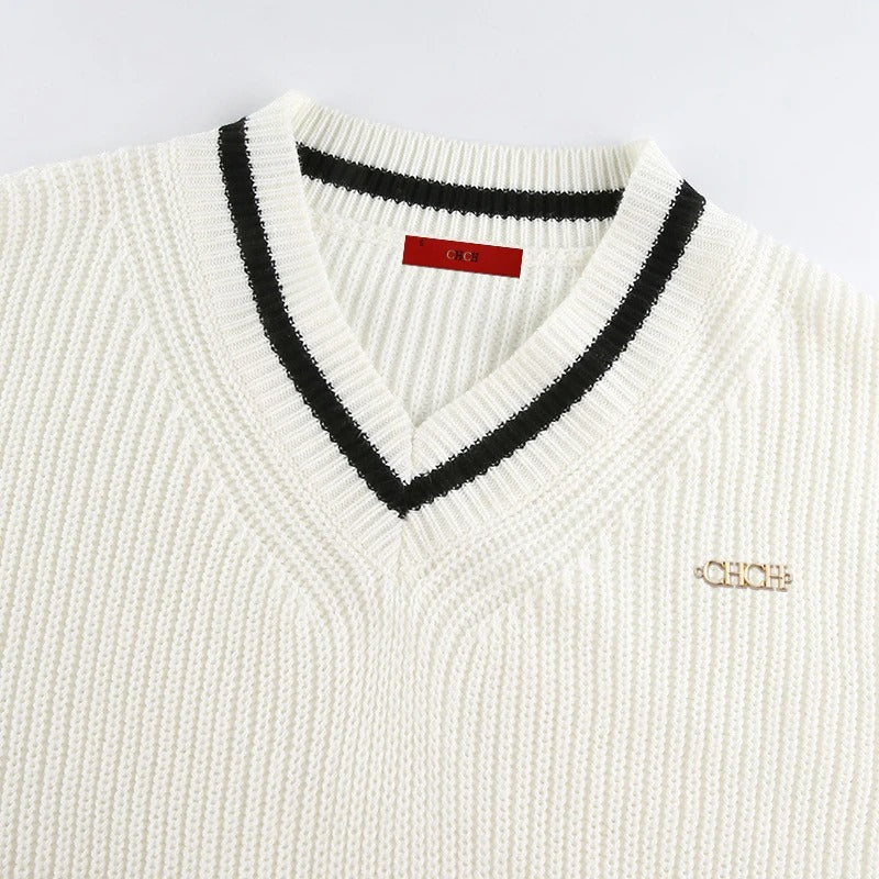 Levoire | Pull En Tricot Élégant Avec Décolleté En V