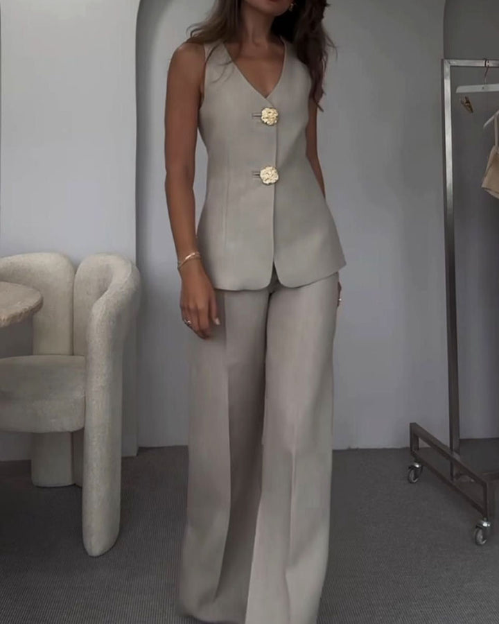 Levoire | Robe à col carré Gris
