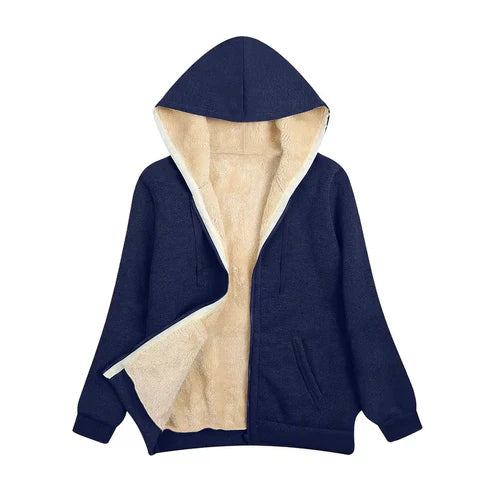 Levoire | Sweat à capuche en fausse fourrure Bleu