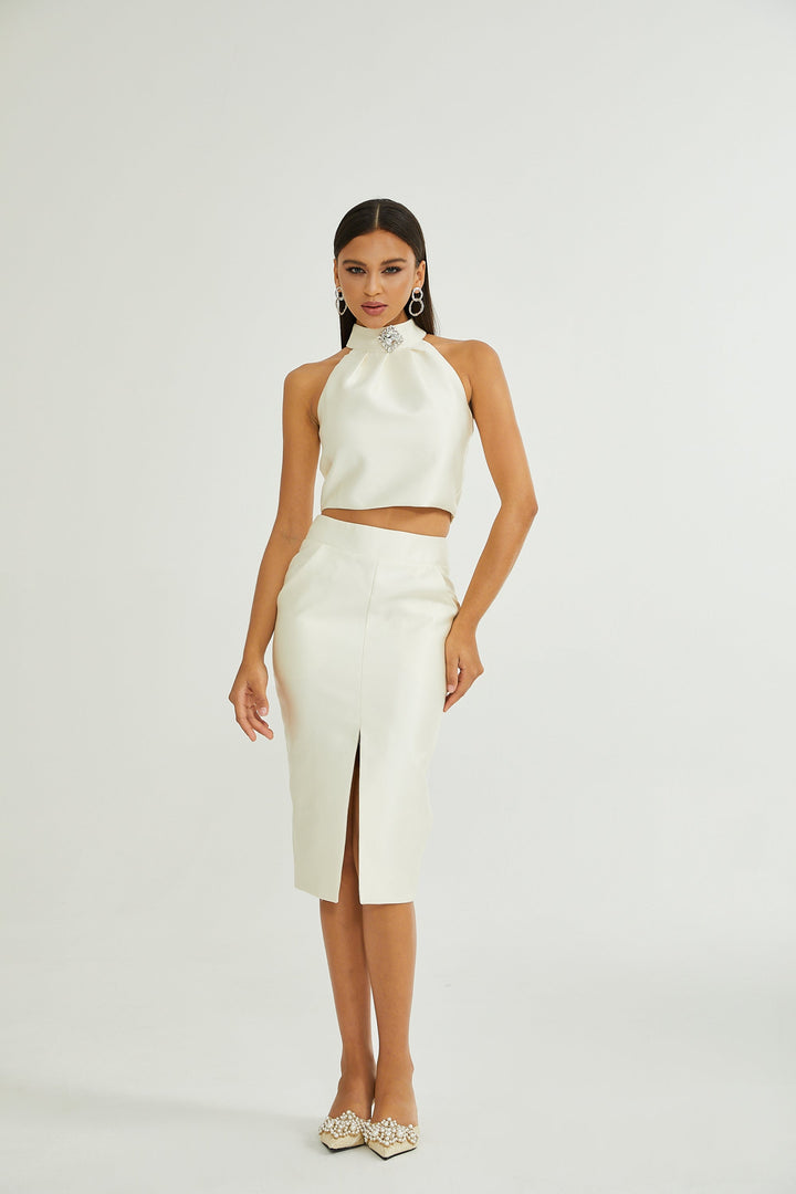 Levoire | Ensemble Coordonné Haut Blanc & Jupe