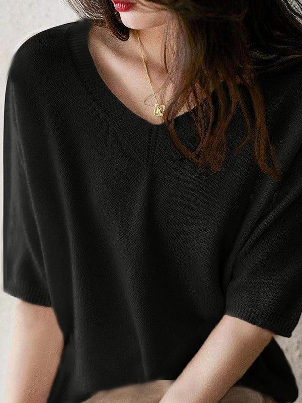 Levoire | Pull En Maille Avec Sensation Cachemire Et Décolleté En V