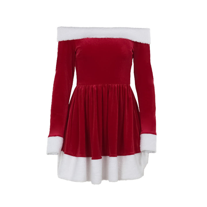 Levoire | Robe De Noël Pour Femmes Sans Bretelles Avec Détails Doux