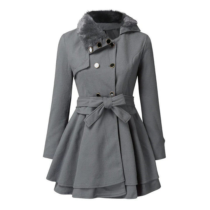 Levoire | Gabardine Élégante Avec Cuir Vegan Gris