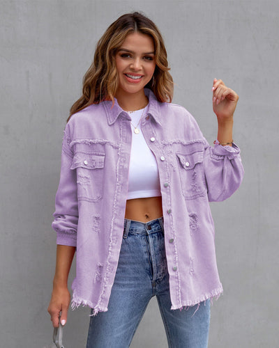 Levoire | Veste En Jean Avec Déchirures