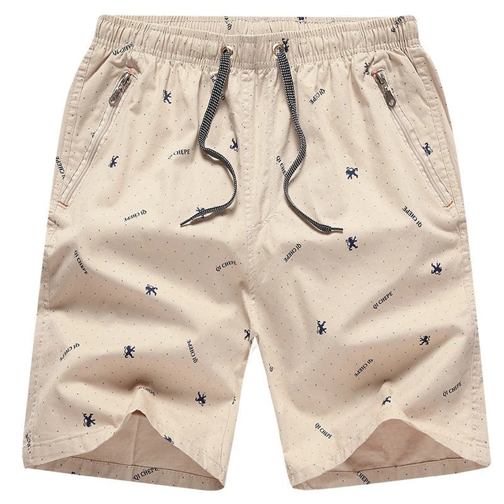 Levoire | Bleu Beige Shorts De Bain Pour Hommes Avec Poches Zippées