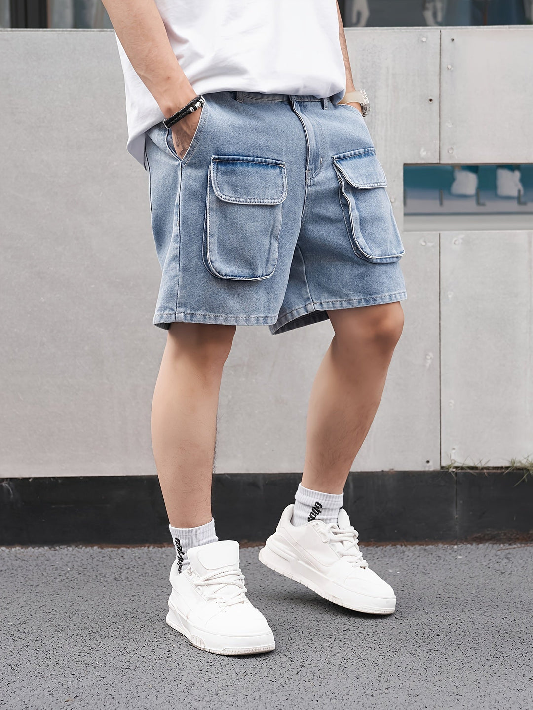 Levoire | Shorts En Denim Forts Pour Hommes Avec Plusieurs Poches