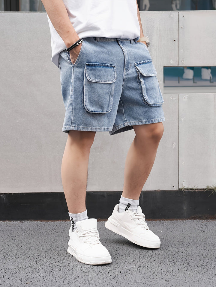 Levoire | Shorts En Denim Forts Pour Hommes Avec Plusieurs Poches