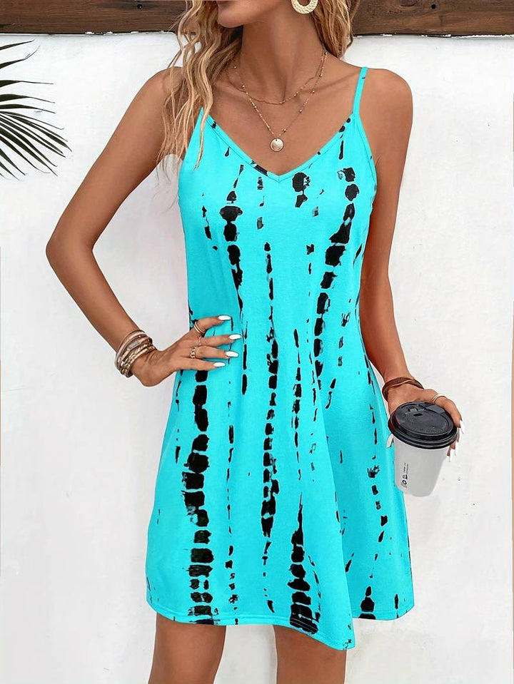 Levoire | Robe Mini Avec Motif Batik Blauer Lac