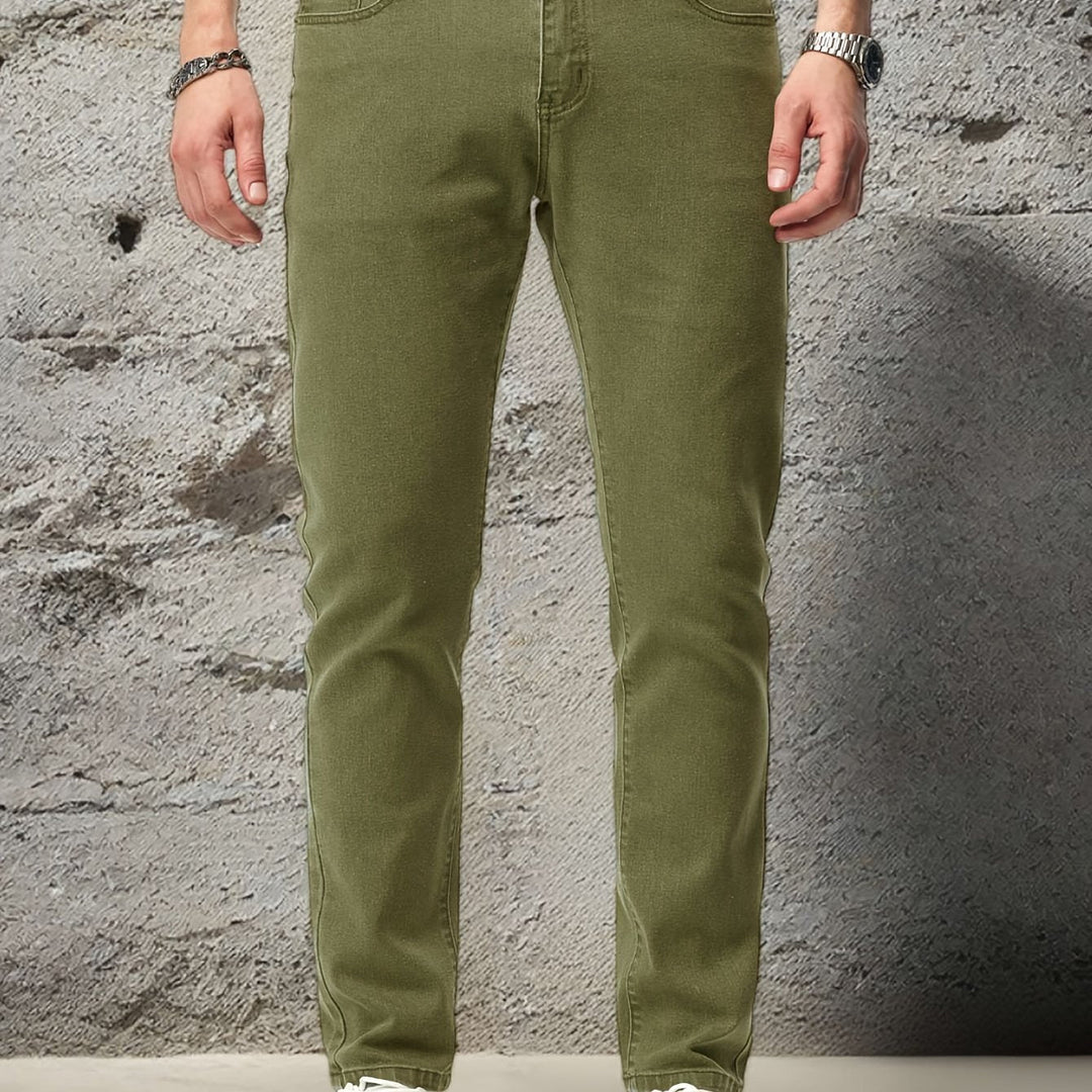 Levoire | Jeans Pour Hommes Simples À Coupe Droite
