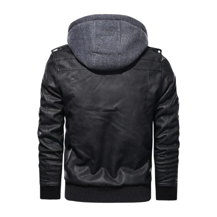 Levoire | Veste En Cuir Stylée Avec Capuche