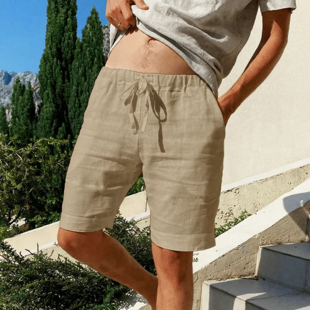 Levoire | Shorts En Lin Pour Hommes Avec Une Touche Décontractée D'Été Braun