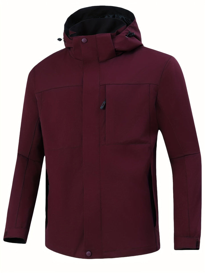 Levoire | Veste Imperméable Légère Pour Hommes Avec Capuche Vin rouge