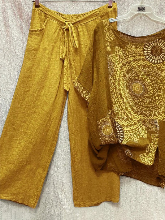 Levoire | Haut Et Ensemble De Pantalons Jaune