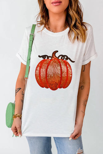 Levoire | Robe à paillettes longue avec décolleté rond à manches courtes T-shirt