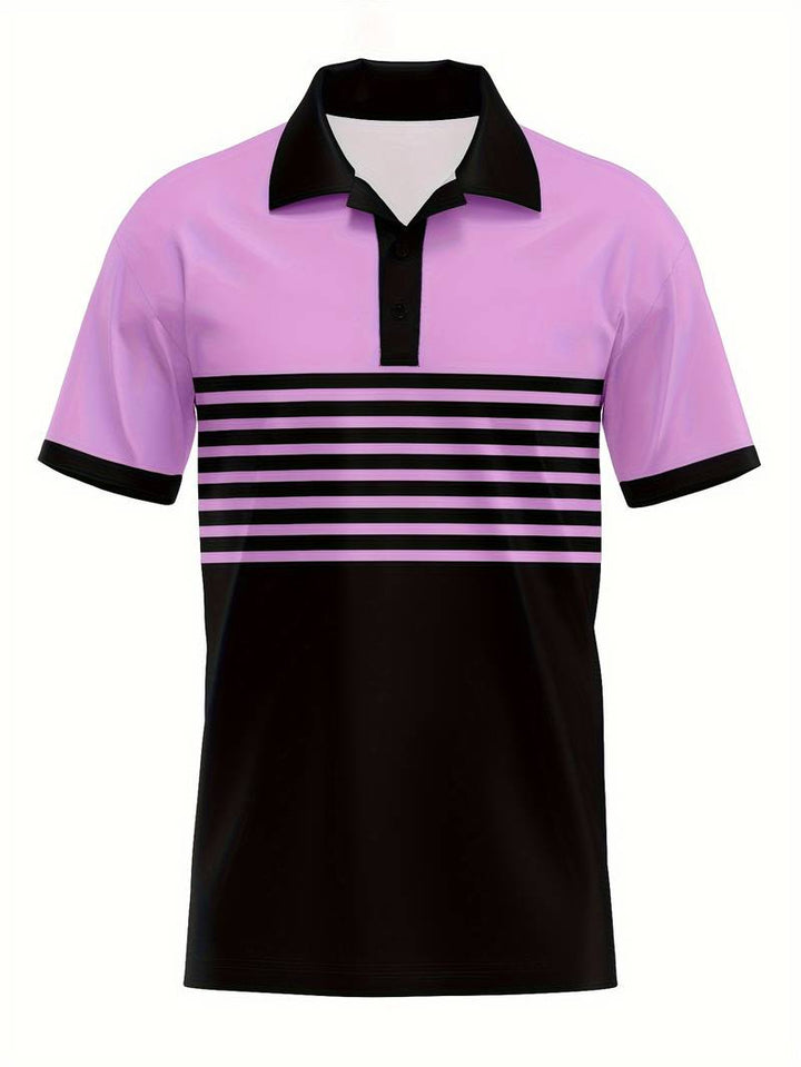 Levoire | T-Shirt De Golf Avec Impression Rayée