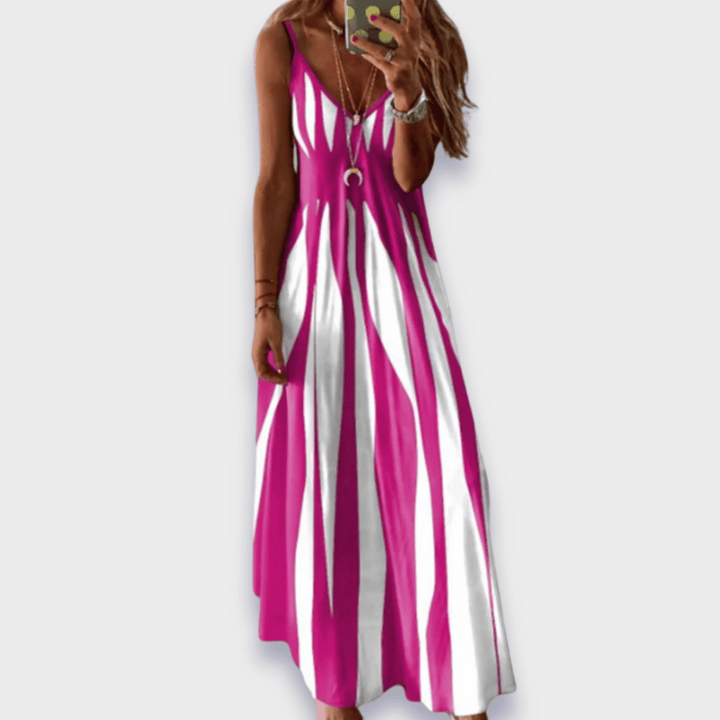 Levoire | Robe D'Été Longue En Tissu Premium Fait Main Rose