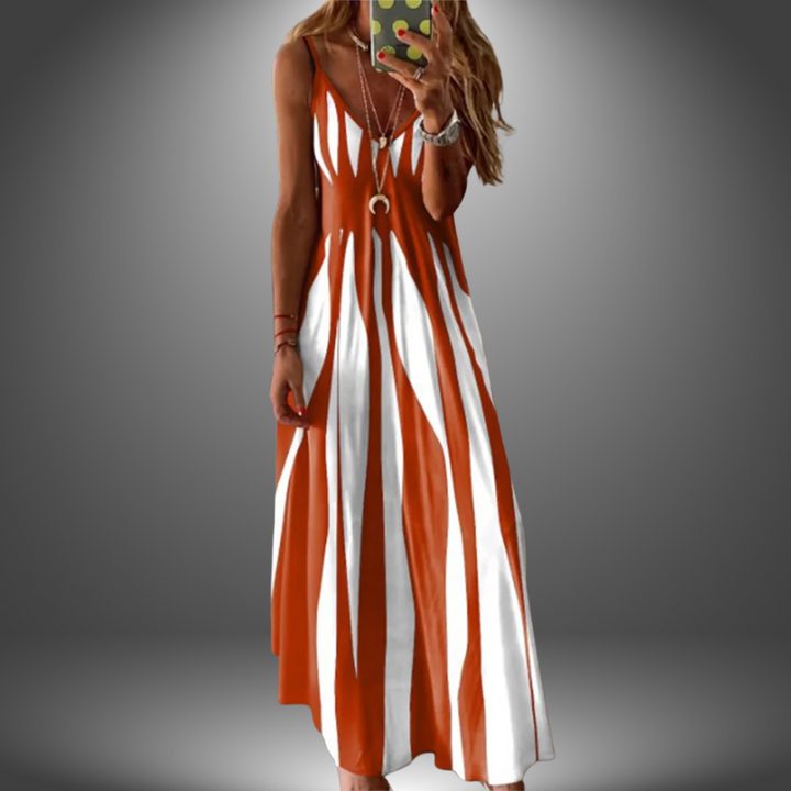 Levoire | Robe Longue Décontractée Fait Main Orange