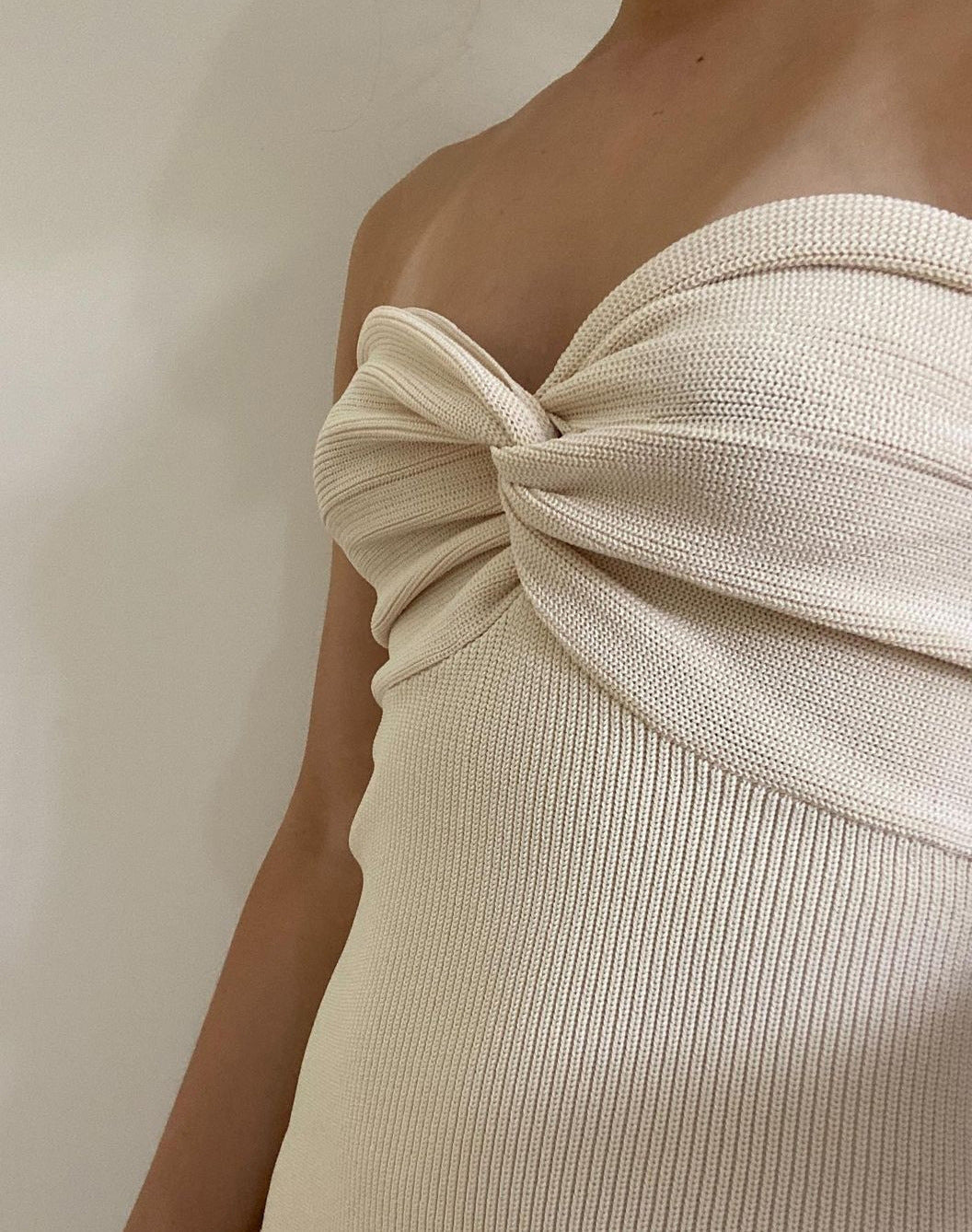 Levoire | Robe Longue Sans Bretelles En Maille