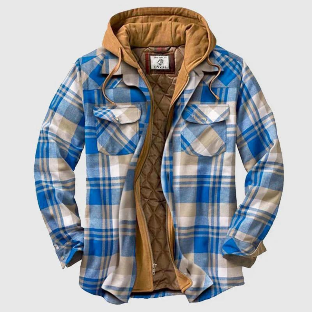 Levoire | Chemise Confortable Avec Capuche Et Doublure Chaude Bleu