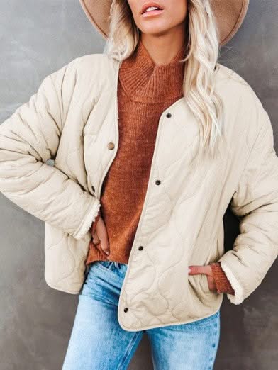 Levoire | Veste En Tissu Matelassé Pour Femmes Pour L'Élégance Et Le Confort Blanc