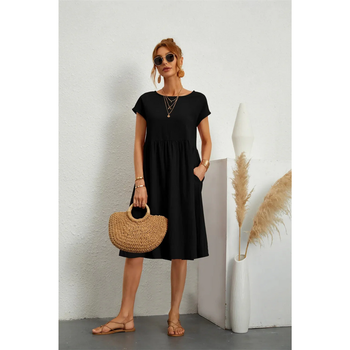 Levoire | Robe d'été mini décontractée pour femmes Noir