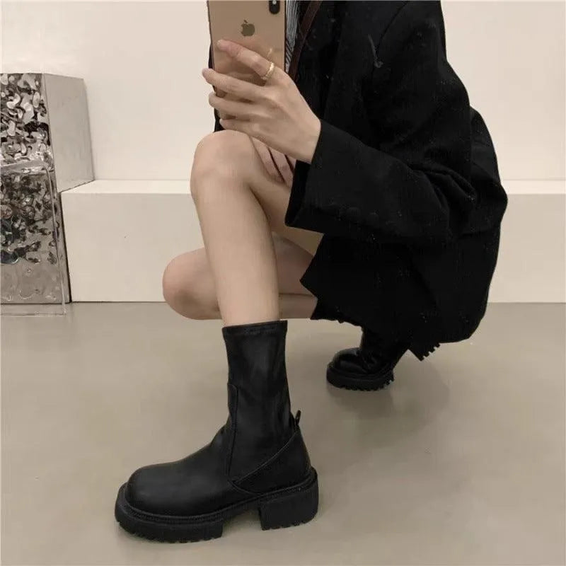 Levoire | Bottes pour femmes à semelle épaisse et talon