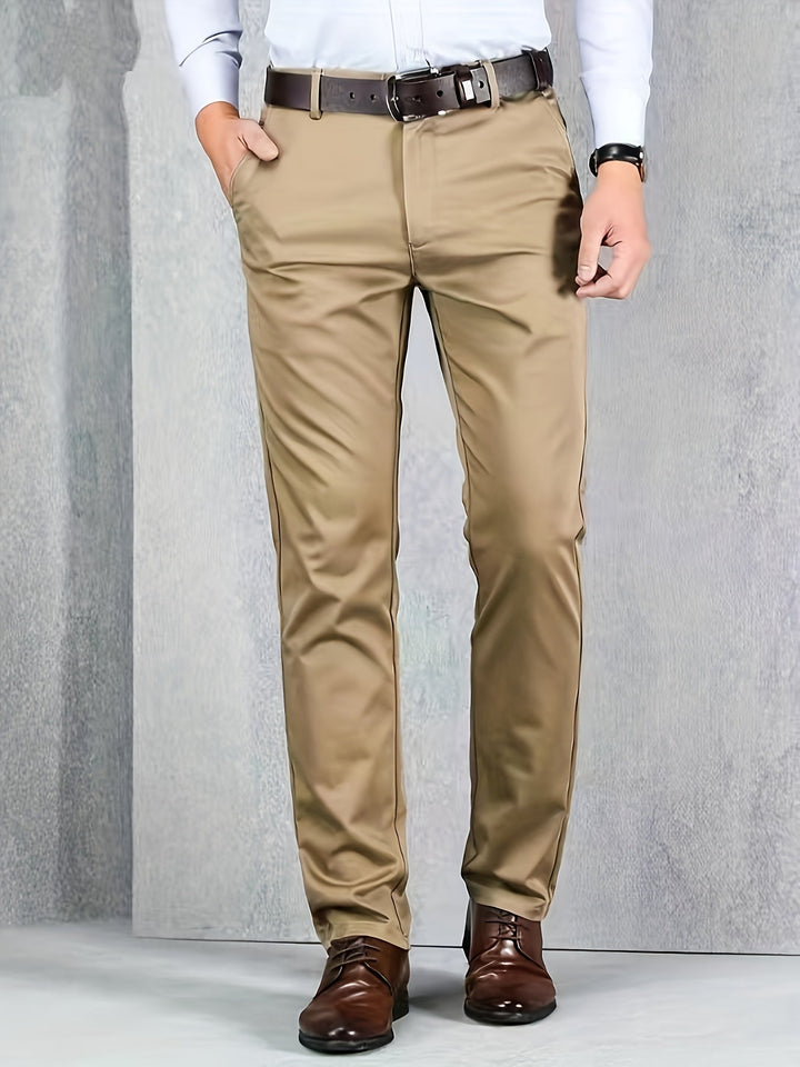 Levoire | Combinaison Élégante Pour Homme En Tissu Élastique Avec Un Design Uni Khaki Couleur