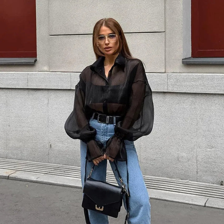 Levoire | T-shirt Garzata noir transparent