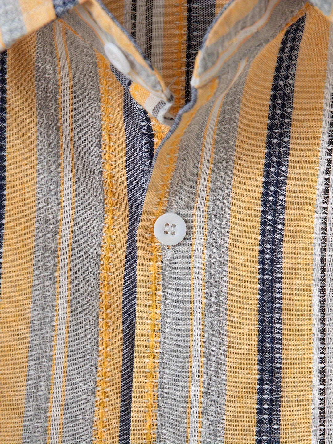 Levoire | Chemise En Coton Lin Rayée Pour Hommes Pour Un Look Décontracté