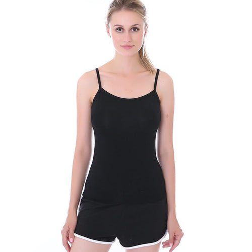 Levoire | Mode Femme Top Stretch avec Bretelles Basique Top Polyvalent