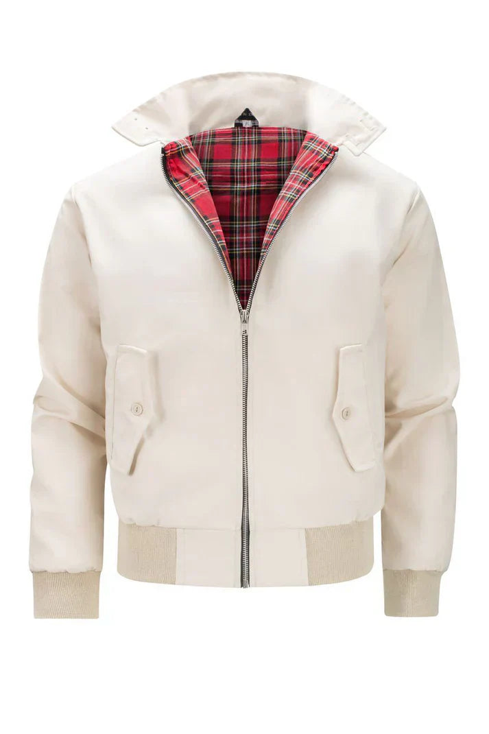 Levoire | Veste Élégante Avec Doublure Carreau Beige