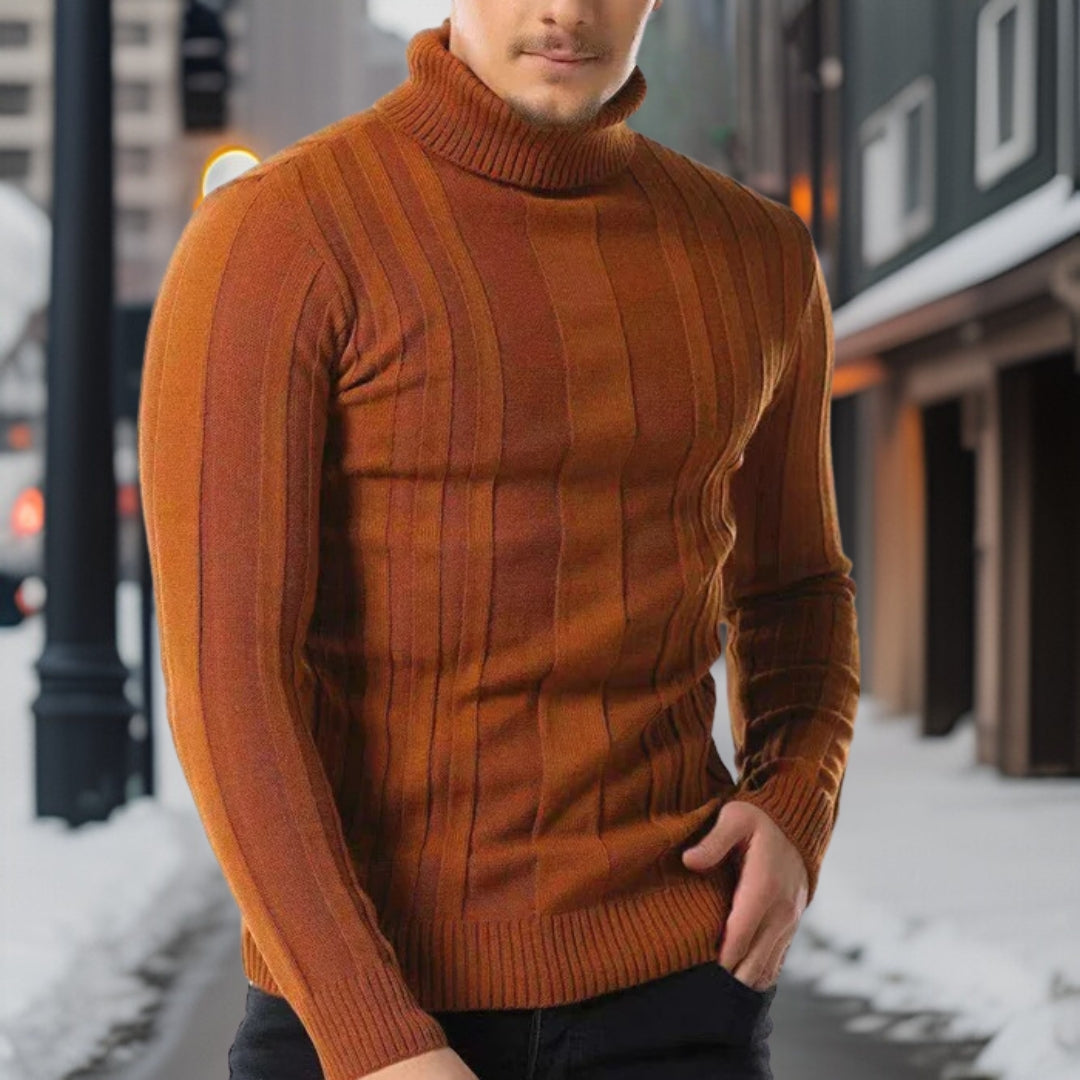 Levoire | Pull à col roulé avec Tissu Chaud et Design Élégant pour Hommes