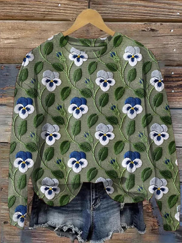 Levoire | Sweatshirt Avec Impression Graphique De Fleurs Vert