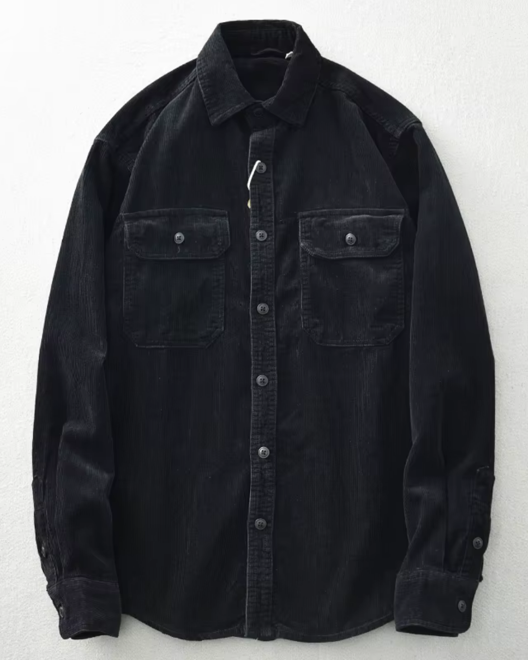 Levoire | Chemise en denim grise avec poches Noir