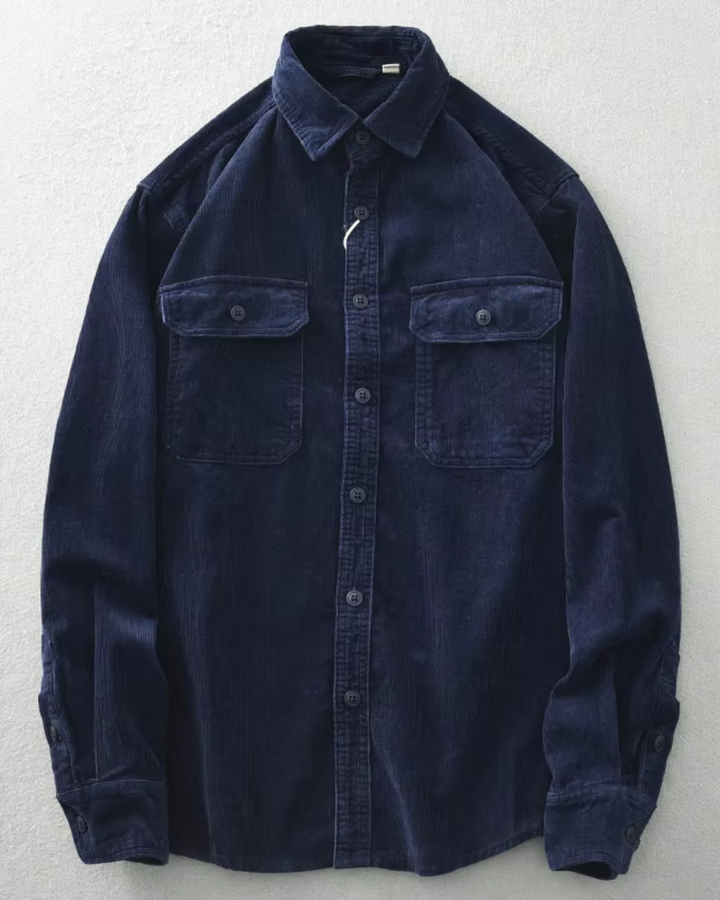 Levoire | Chemise en denim grise avec poches Bleu