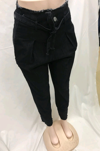 Levoire | Jeans Taille Haute Avec Ceinture À Panneau Avant Détaillé