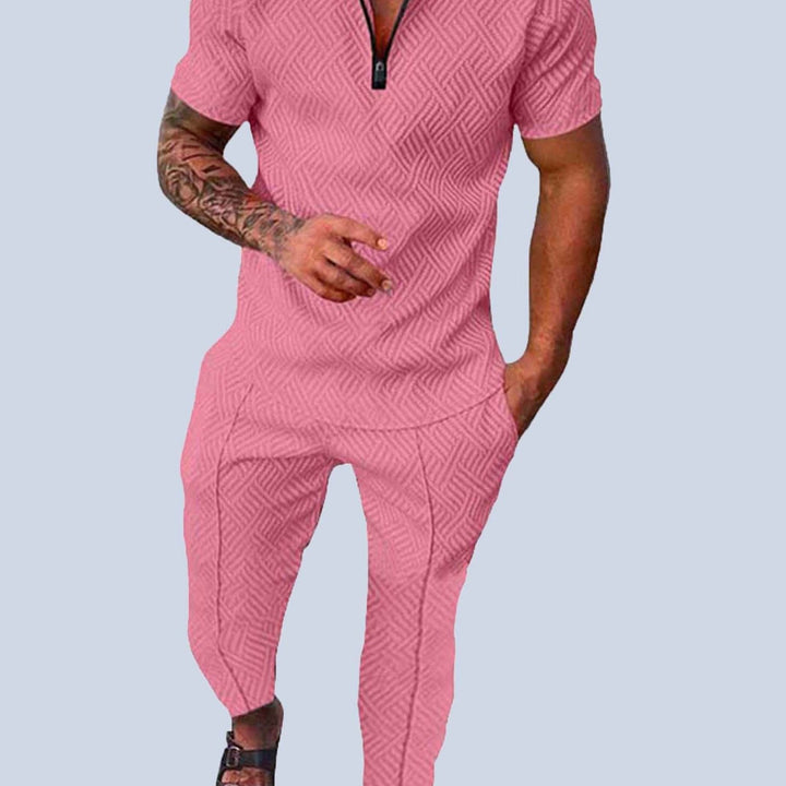 Levoire | Ensemble De Loisirs 2 Pièces Homme Avec Haut Et Pantalon Couleur rose pâle