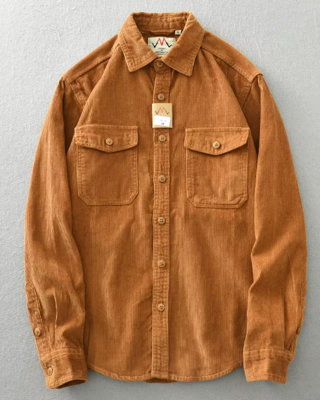 Levoire | Chemise en denim grise avec poches Orange