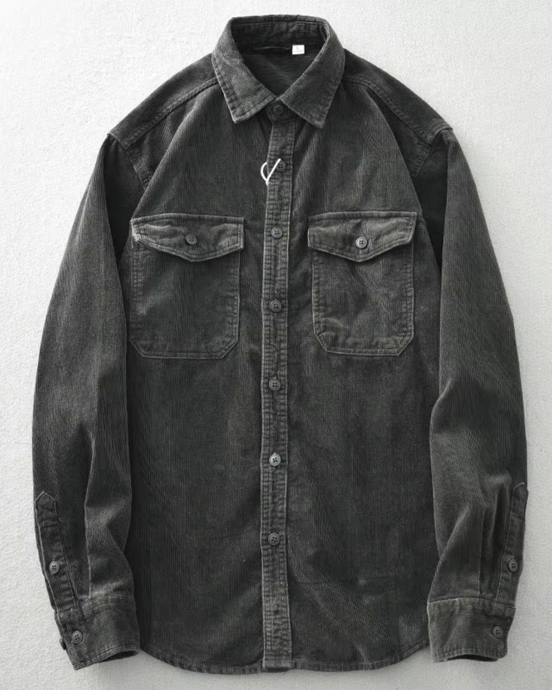 Levoire | Chemise en denim grise avec poches Gris