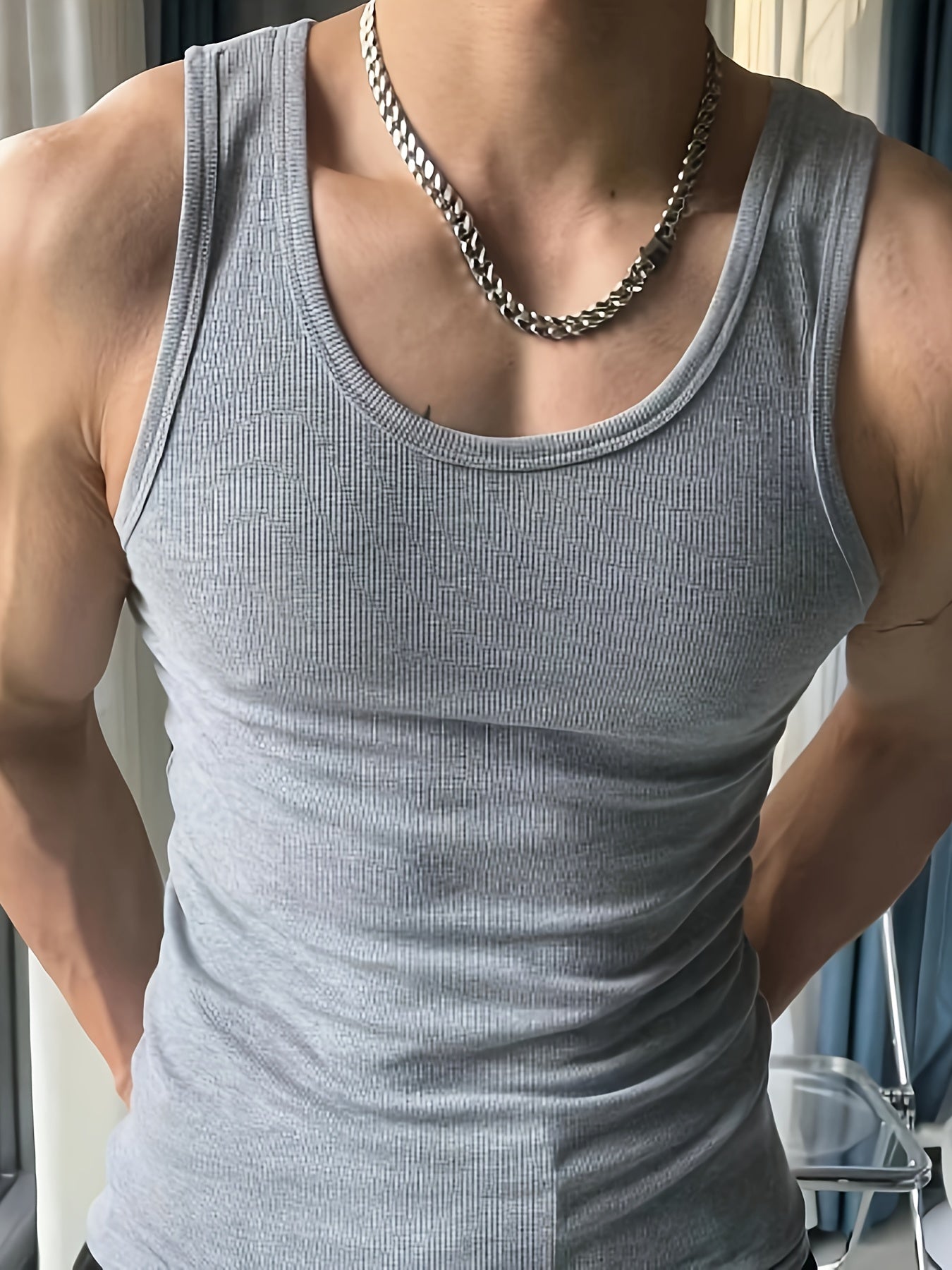 Levoire | Haut Respirant Homme Débardeur Pour Entraînements D'Été gris