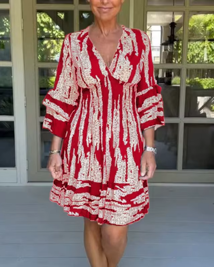 Levoire | Robe coupée avec imprimé floral Rot