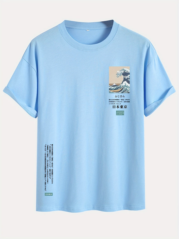 Levoire | T-Shirt 100% Coton Avec Impression Marine Bleu