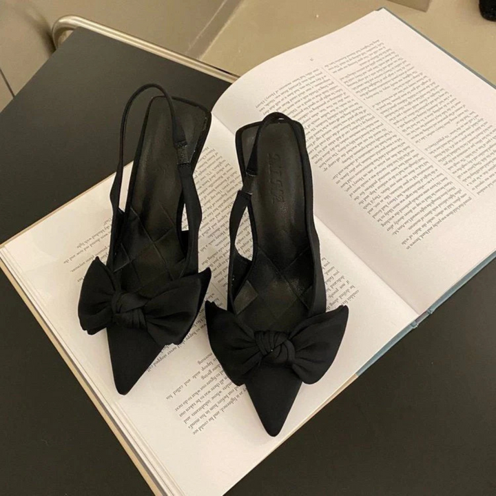 Levoire | Sandales À Levoire | Talons Avec Nœud Pour - Femmes - Bout Pointu Noir