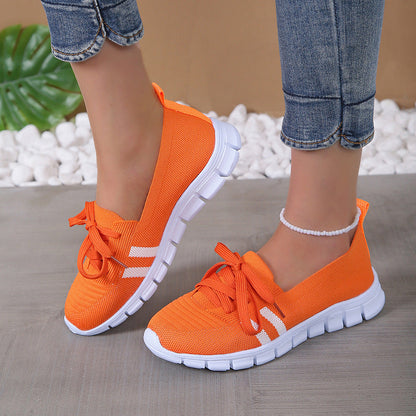 Levoire | Chat De Toit Belles Chaussures Basses À Lacets Pour Femmes Orange