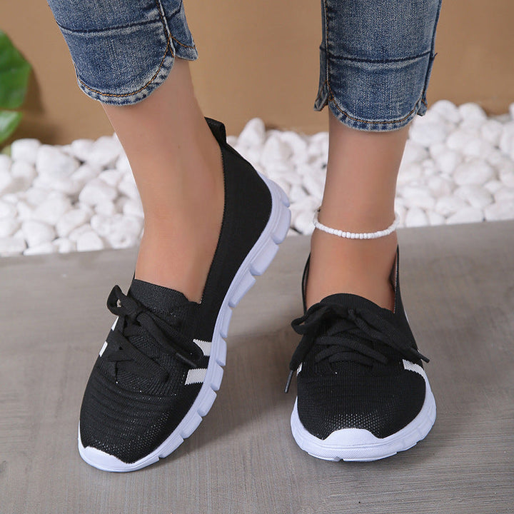 Levoire | Chat De Toit Belles Chaussures Basses À Lacets Pour Femmes Noir