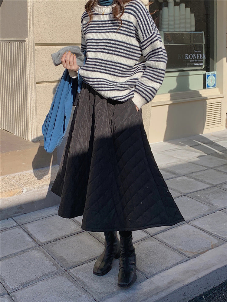 Levoire | Jupe Midi Renforcée Rembourrée Une taille Noir