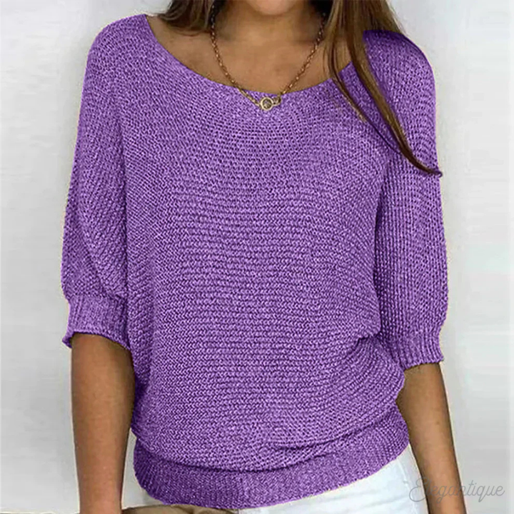 Levoire | Levoire | Pull À Manches Longues En Tricot Pour - Femmes - Élégant Voilet