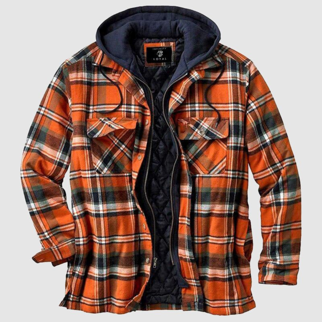 Levoire | Chemise Confortable Avec Capuche Et Doublure Chaude Orange