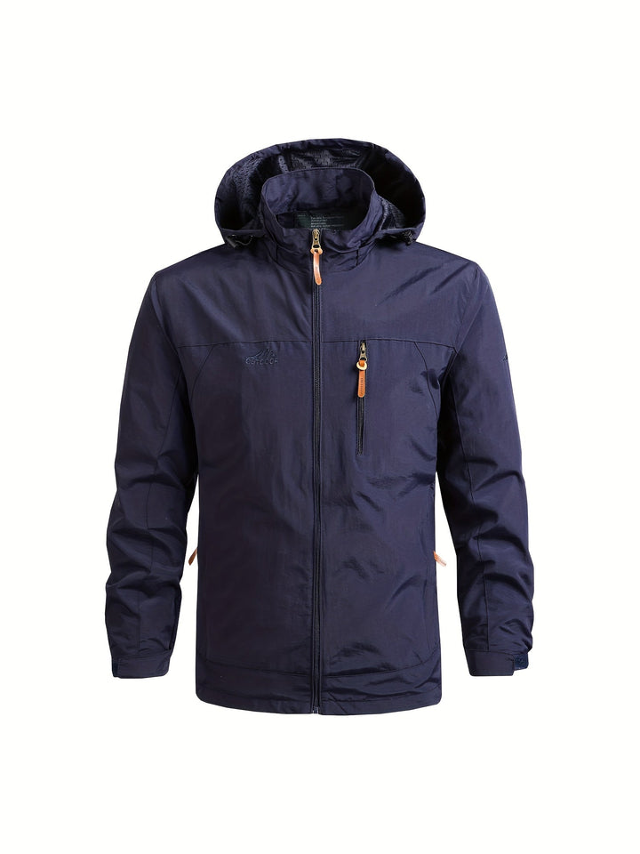 Levoire | Veste De Pluie Pour Hommes Avec Capuche Amovible Bleu