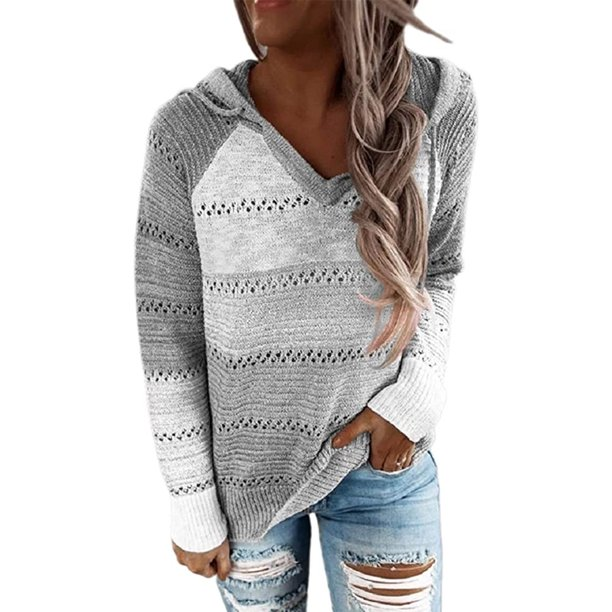 Levoire | Sweat À Capuche À Encolure En V Pour Femmes Gris foncé